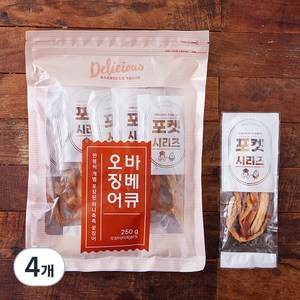 바베큐 오징어 10입, 250g, 4개