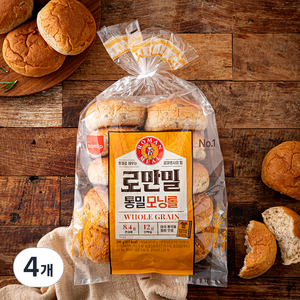 삼립 로만밀 통밀 모닝롤, 295g, 4개