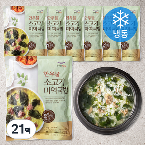 한우물 미역국밥 (냉동), 210g, 21팩