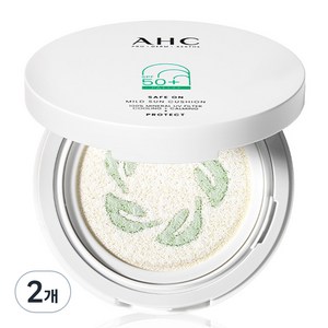 AHC 세이프온 마일드 선쿠션 SPF50+ PA++++, 25g, 2개