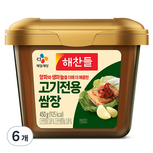 해찬들 고기전용 쌈장, 450g, 6개