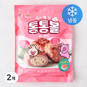 목우촌 속이 꽉 찬 통통볼 미니함박 고기야채 (냉동), 530g, 2개