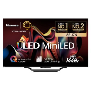 HISENSE 4K UHD Mini LED 스마트TV, 165cm(65인치), 65U7N, 스탠드형, 방문설치