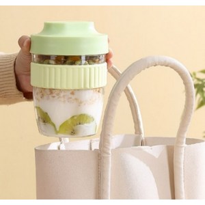 사라사 오트밀 요거트컵 밀프랩 1단 570ml, 그린, 1개