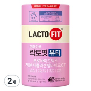 종근당건강 락토핏 생유산균 뷰티 60개입, 120g, 2개