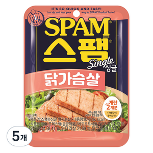 스팸 싱글 닭가슴살, 5개, 80g