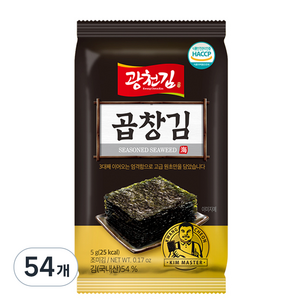 광천김 곱창도시락김, 5g, 54개