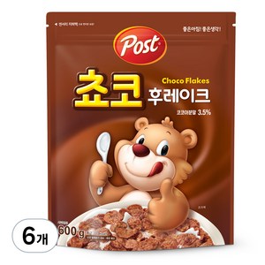 동서 포스트 쵸코후레이크 시리얼, 600g, 6개