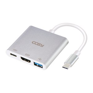 코시 타입C 멀티 허브 HDMI USB3.0 DS3395CUHC, 실버