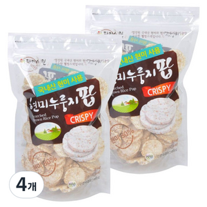 라이스웰 현미누룽지팝, 120g, 4개