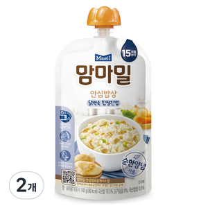 맘마밀 안심밥상 레토르트 이유식 140g, 닭백숙 찹쌀진밥, 2개