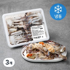 바다자리 국산 절단손질꽃게 (냉동), 500g, 3개