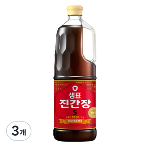 샘표 진간장 S, 1.7L, 3개