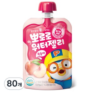 팔도 뽀로로 워터젤리 복숭아, 120ml, 80개