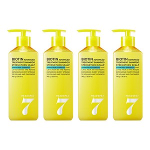 헤드스파7 비오틴 어드밴스드 트리트먼트 탈모증상완화 샴푸, 740g, 4개