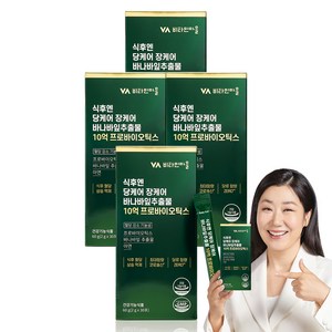 비타민마을 식후엔 당케어 장케어 바나바잎추출물 10억 프로바이오틱스 유산균 30p, 60g, 4개