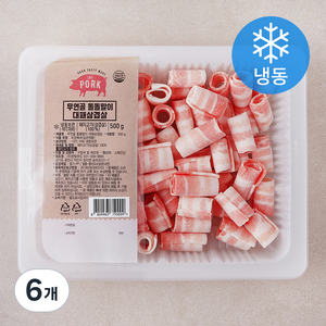 무연골 돌돌말이 대패삼겹살 (냉동), 500g, 6개