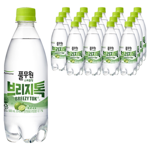 풀무원샘물 브리지톡 탄산수 라임, 20개, 500ml