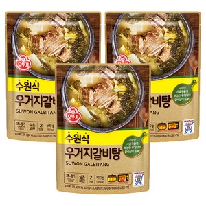 오뚜기 수원식 우거지갈비탕, 3개, 500g