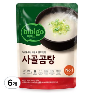 비비고 사골곰탕, 500g, 6개