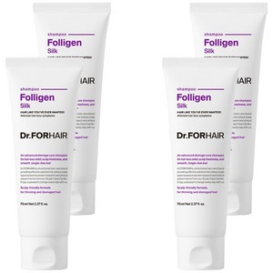 닥터포헤어 폴리젠 실크 단백질 샴푸, 4개, 70ml