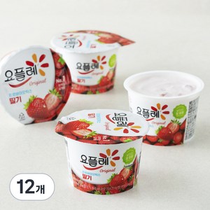요플레 오리지널 딸기, 180g, 4개입, 3개