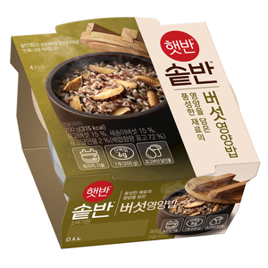 햇반 솥반 버섯 영양밥, 200g, 1개