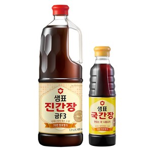 샘표 진간장 세트 금F3 1.7L + 국간장 500ml, 1세트