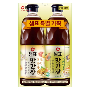 샘표 맛간장 조리볶음용 + 국찌개용 2종, 860ml, 1세트