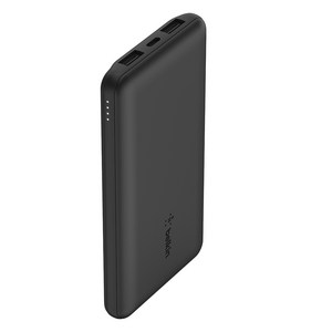 벨킨 부스트업 15W 고속 충전 보조배터리 3포트 10000mAh, BPB011btBK, 블랙