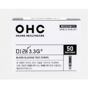 오상헬스케어 미래 3.3G 개인용 혈당검사지, 50개입, 1개