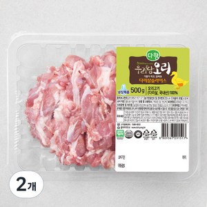 다향오리 무항생제 인증 우리땅 오리 다리살 슬라이스 (냉장), 500g, 2개