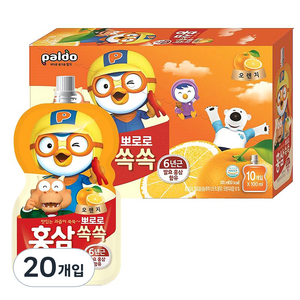 팔도 뽀로로 홍삼쏙쏙 건강음료 100ml, 1L, 2개