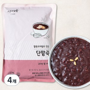 서울마님죽 단팥죽 (냉장), 500g, 4개