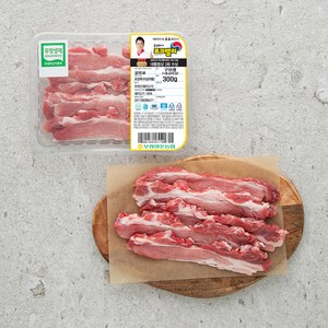 포크밸리 한돈 무항생제 인증 갈비살 구이용 (냉장), 300g, 1팩