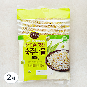 맑은물에 참좋은 국산 숙주나물, 300g, 2개