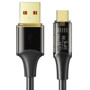 맥도도 아이스 USB-A to 5핀 고속충전 케이블 CA-2100, 1.2m 블랙(CA-2100), 1개