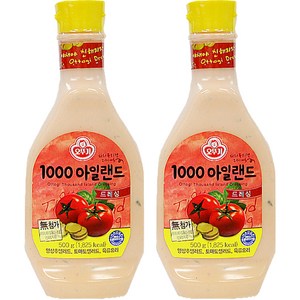 오뚜기 1000아일랜드드레싱, 500g, 2개