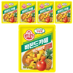 오뚜기 바몬드 카레 골드 약간매운맛 과립형, 100g, 5개