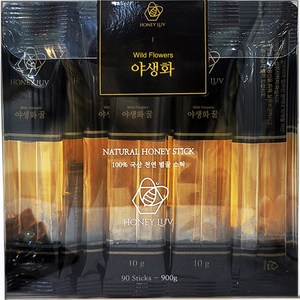 허니럽 꿀스틱 야생화꿀 90p, 1개, 900g