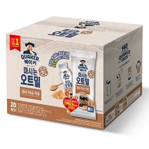 퀘이커 마시는 오트밀 귀리미숫가루, 50g, 20개