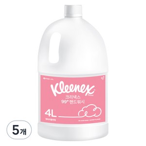 크리넥스 99+ 거품형 핸드워시 워터리플라워향, 4L, 5개