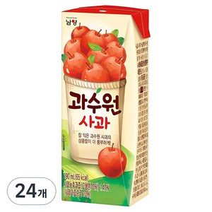 남양과수원 사과주스, 190ml, 24개