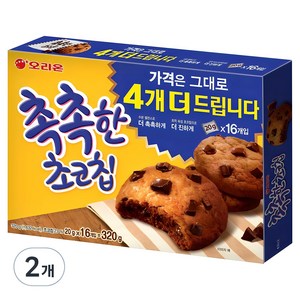 오리온 촉촉한 초코칩, 320g, 2개