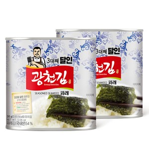 광천김 3대째 달인 파래 캔김, 30g, 2개