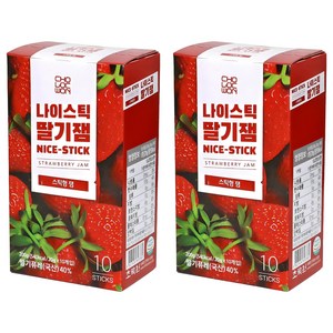 초록원 나이스틱 딸기잼 10p, 200g, 2개