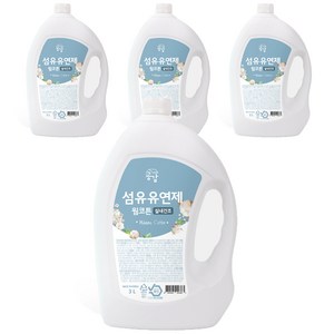 공감 실내건조 섬유유연제 웜코튼향 본품, 3L, 4개