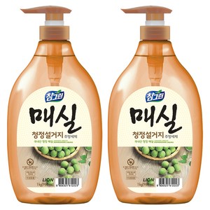 참그린 매실 청정설거지 주방세제, 965ml, 2개