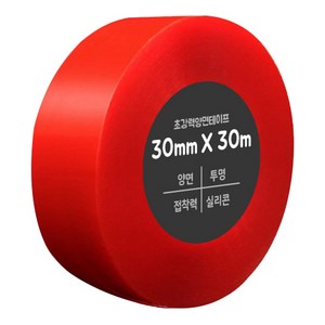 다다 초강력 양면테이프 30mm x 30m, 투명, 1개