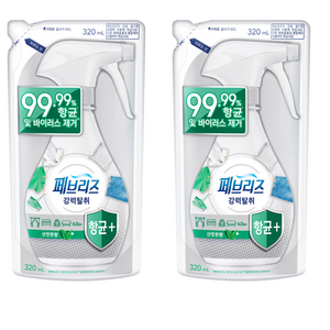 페브리즈 항균플러스 섬유탈취제 리필, 320ml, 2개